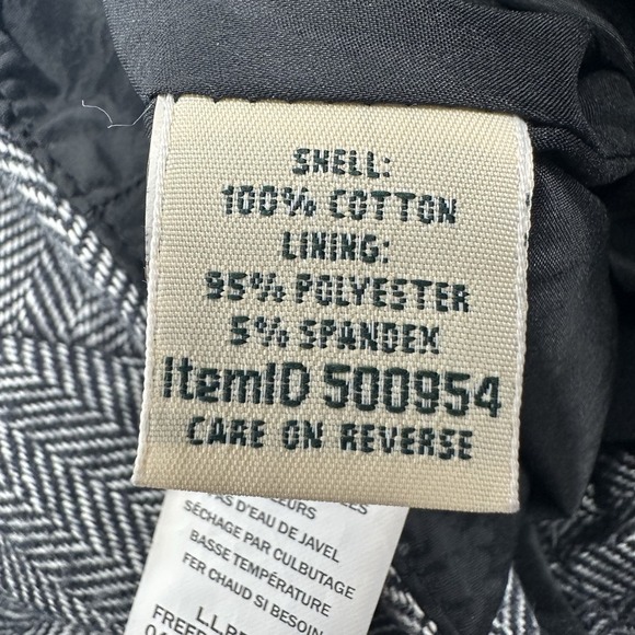 LL Bean Pants Womens 10P Gray Herringbone Lined Classic Fit Straight Leg Pockets - Picture 5 of 14